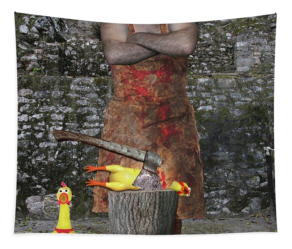 Executioner Tapestry featuring the photograph The Case of a Nearsighted Butcher by Aleksander Rotner