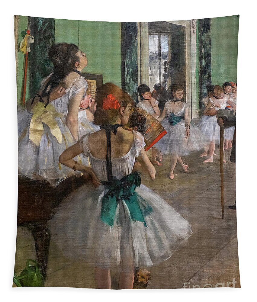 Dance Tapestry featuring the painting The Dance Class Detail By Degas by Edgar Degas