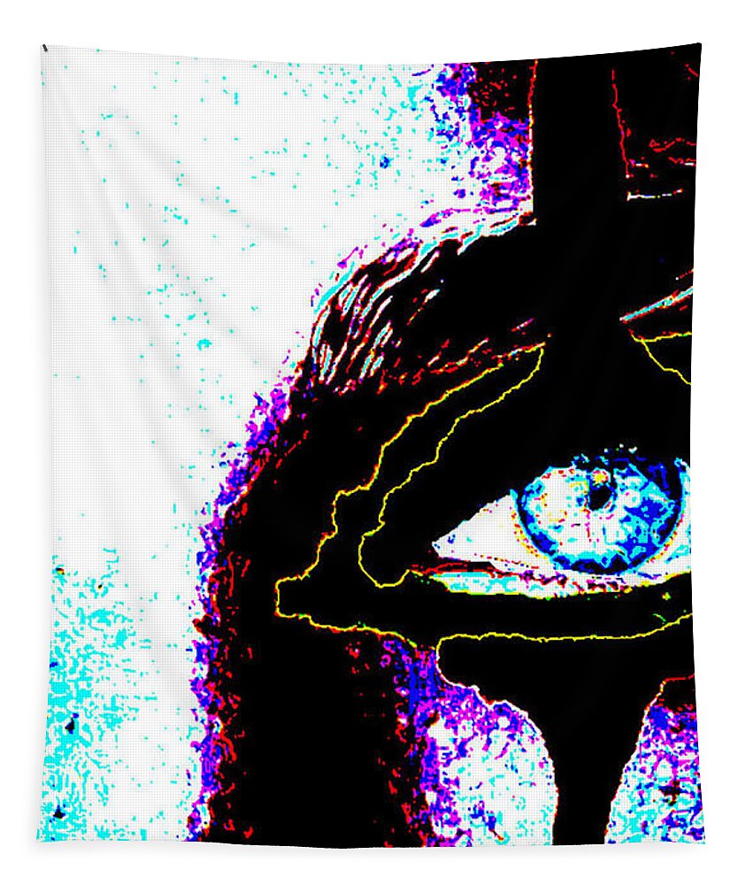 Eyes Tapestry featuring the digital art The Eye by Alexandra Vusir