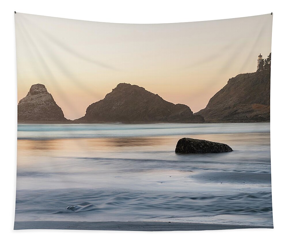 Heceta Head Tapestry featuring the photograph The Heceta Head Lighthouse by Scott Slone