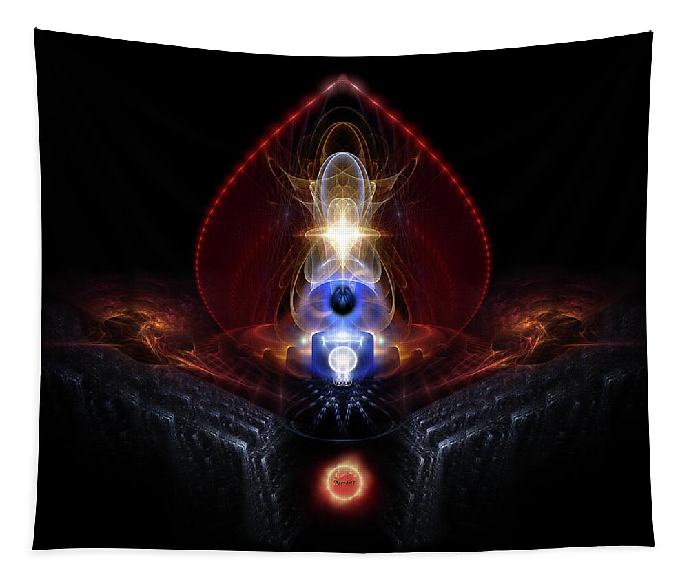 Illustration Tapestry featuring the digital art The Majesty Of Ooleion Fractal Art by Rolando Burbon