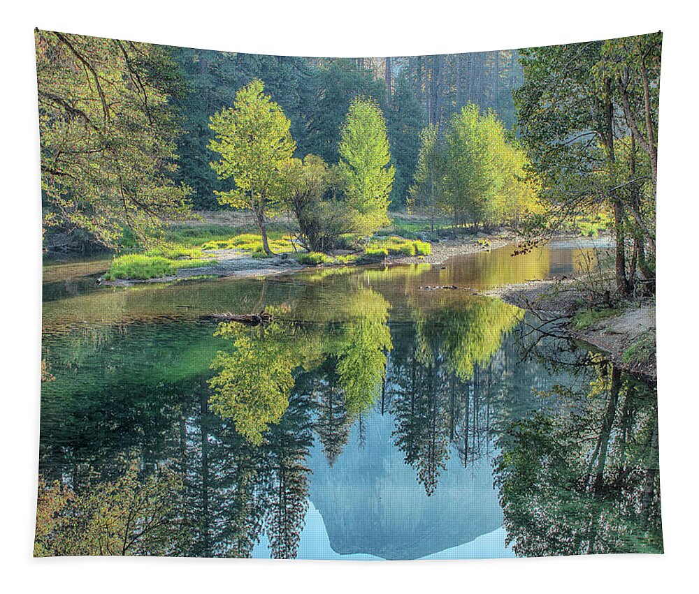 Half Dome Tapestry featuring the photograph The Missing Half by Bill Roberts