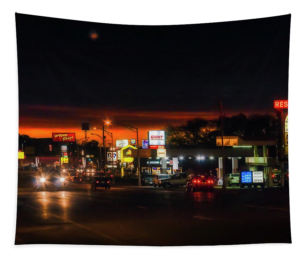 Route 66 Tapestry featuring the photograph The Route 66 crosses Gallup by Micah Offman