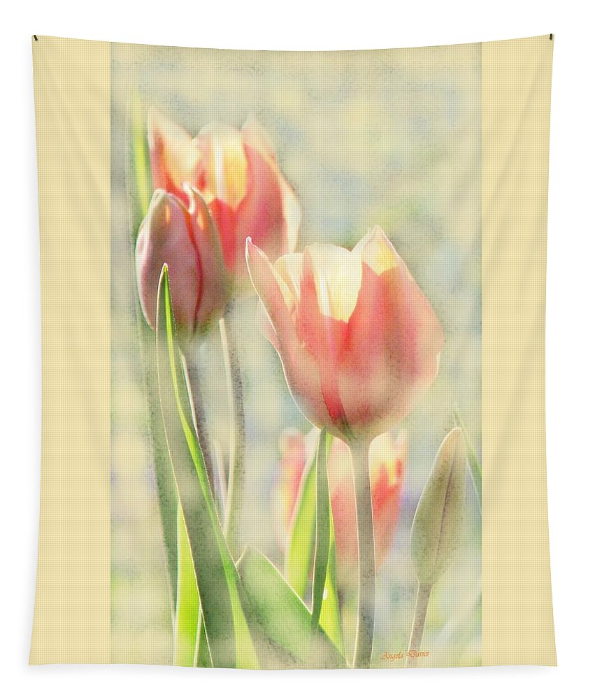 Tulips Tapestry featuring the photograph The Scent of Tulips by Angela Davies