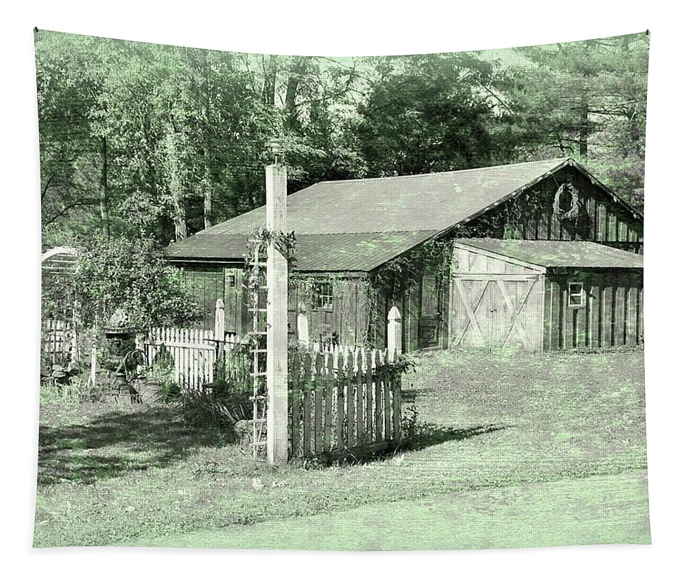 Shed Tapestry featuring the photograph The Shed Life by Angie Tirado