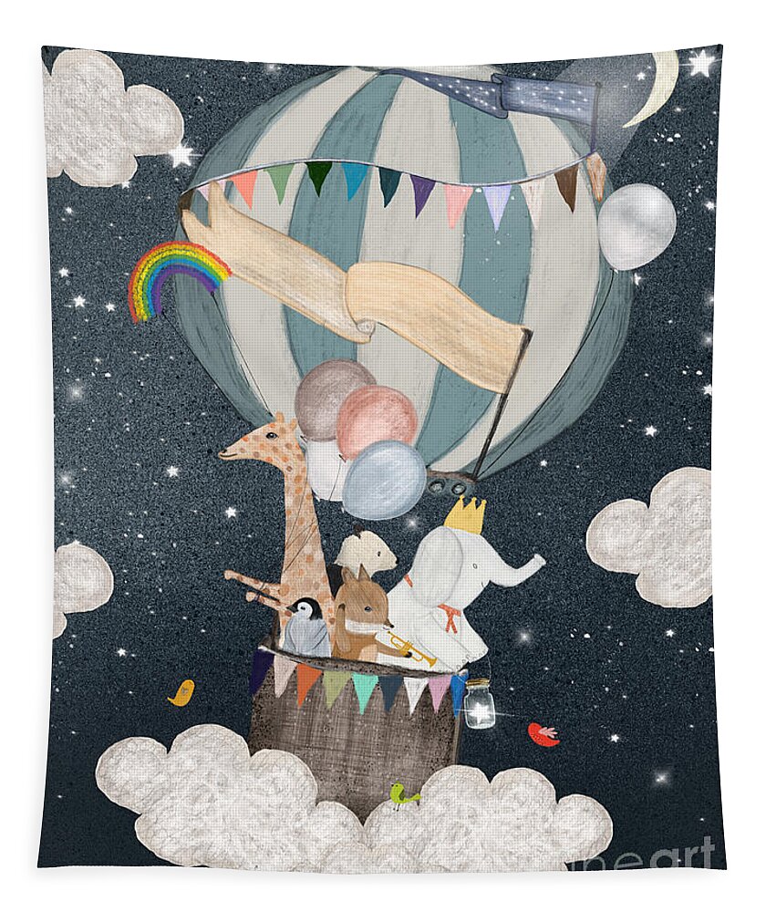 Nursery Art Tapestry featuring the painting The Stars Shine For You by Bri Buckley