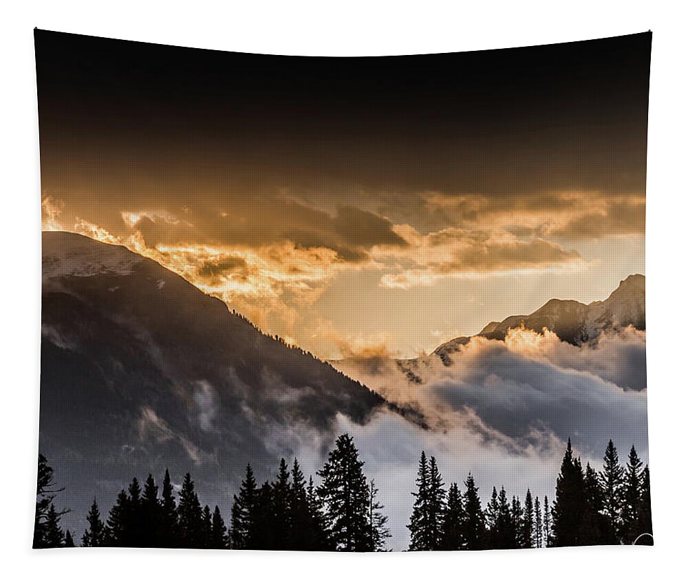 Clouds Tapestry featuring the photograph The Sun is Coming by Dennis Dempsie