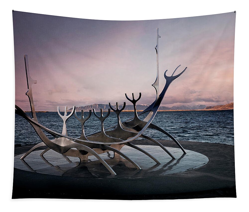 The Sun Voyager Tapestry featuring the photograph The Sun Voyager #2 by Kathryn McBride