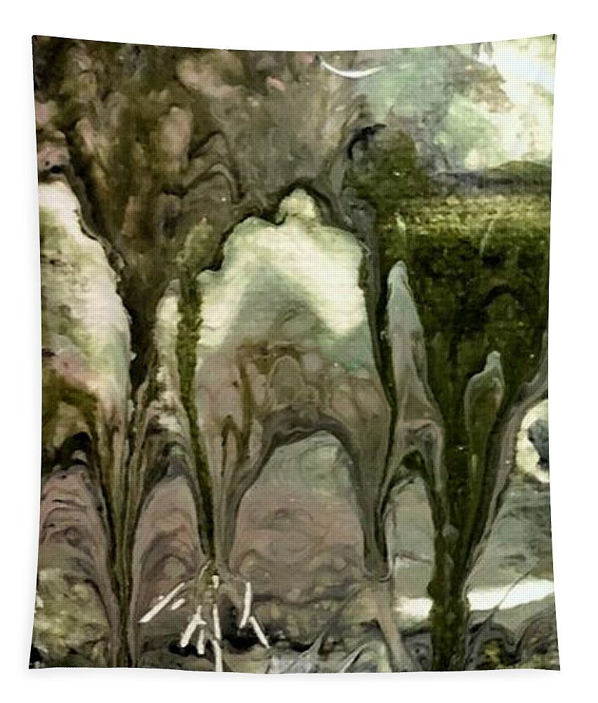 Swamp Tapestry featuring the painting The Swamp II by Lessandra Grimley