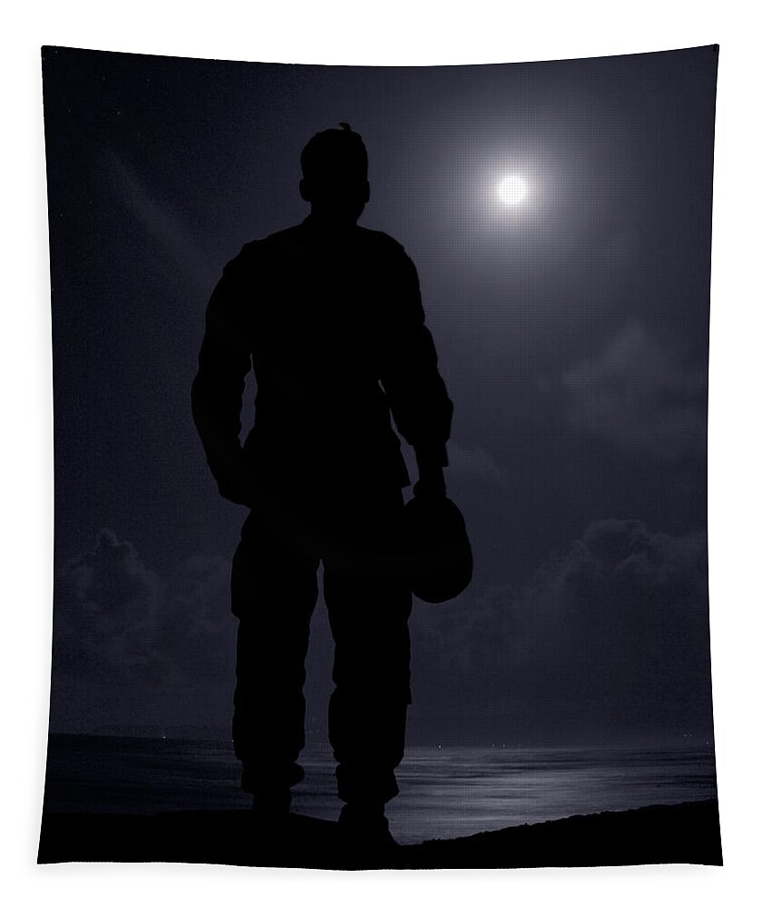 Soldier Tapestry featuring the photograph The Unknown Cost by Jayson Tuntland