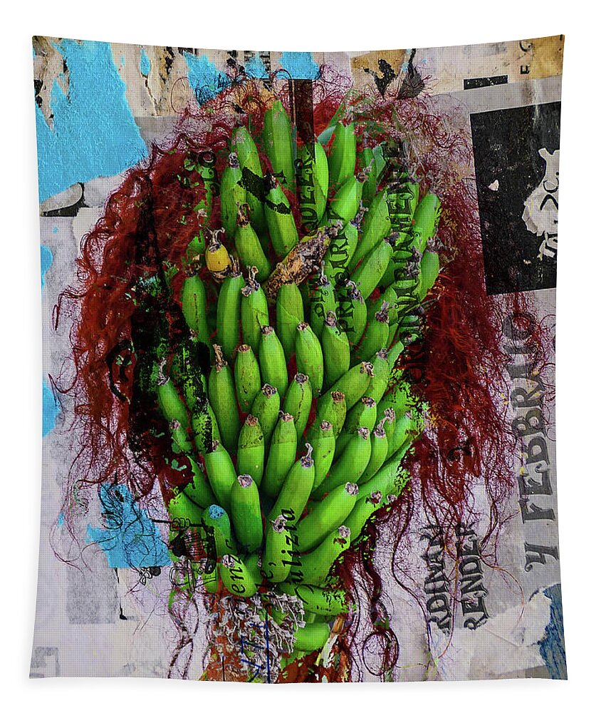 Woman Tapestry featuring the digital art Thinking of bananas by Gabi Hampe