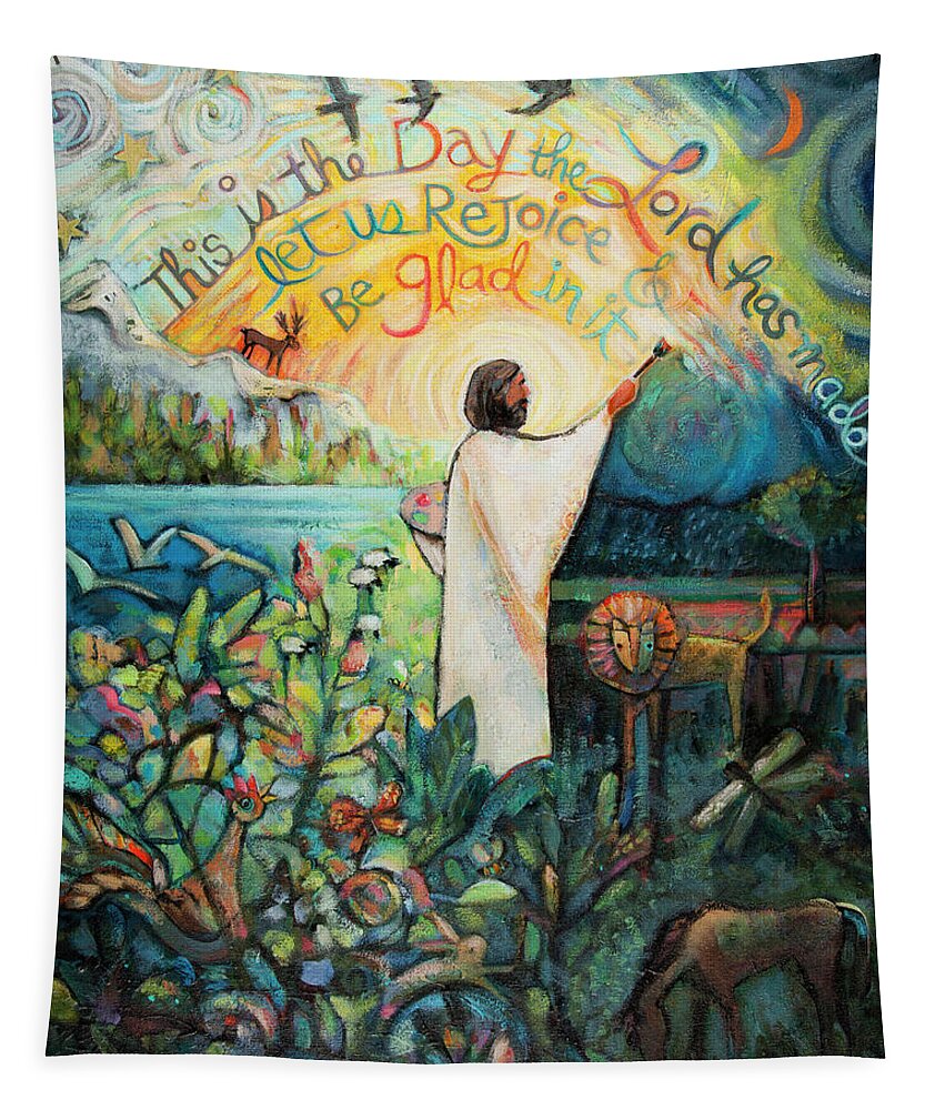 Jen Norton Tapestry featuring the painting This Is The Day the Lord Has Made by Jen Norton