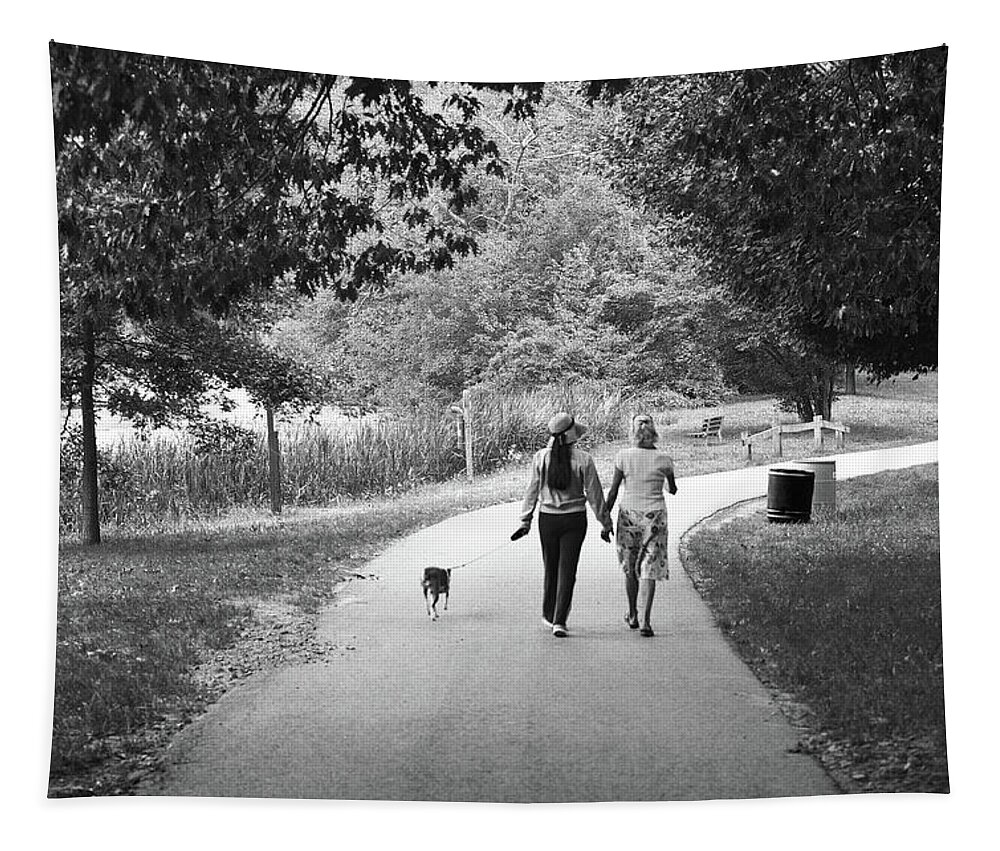 Couples Tapestry featuring the photograph Threes A Company by Jose Rojas