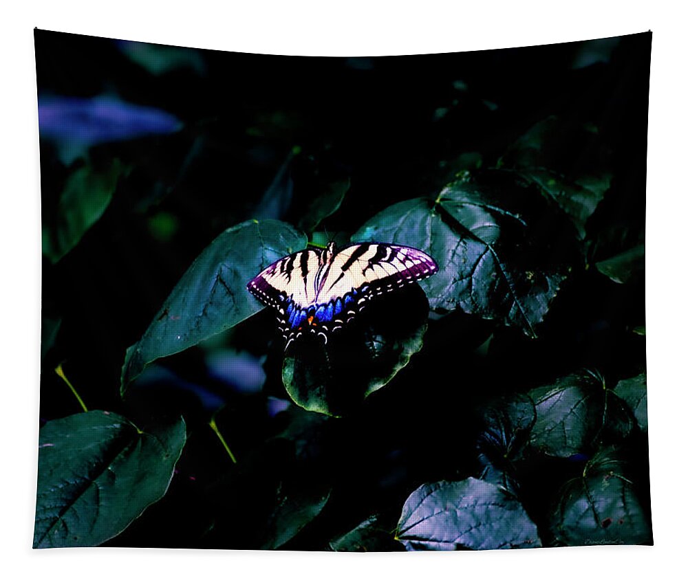 Butterfly Tapestry featuring the photograph Tiger Swallowtail Butterfly by Diane Lindon Coy
