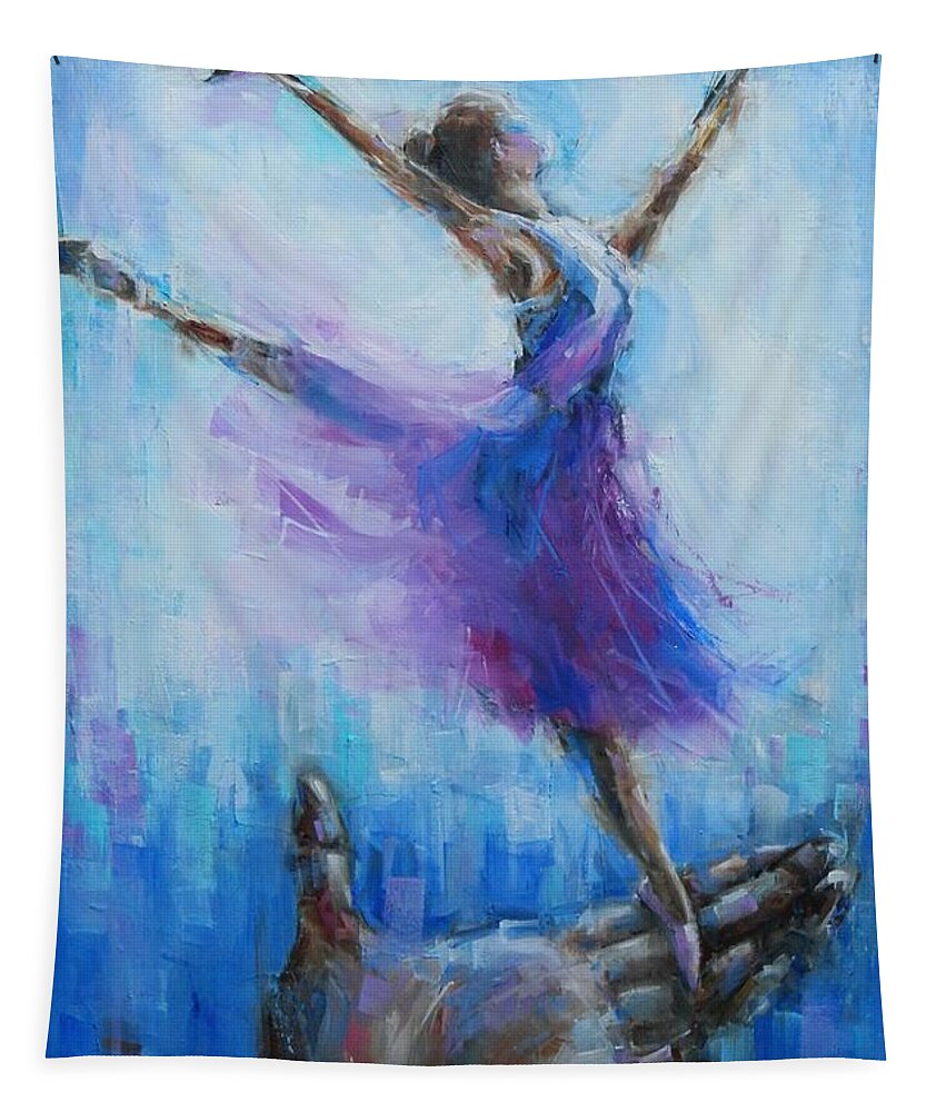 Dance Tapestry featuring the painting Tiny Dancer by Dan Campbell
