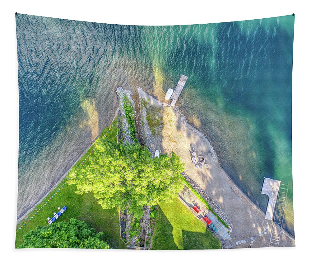 Finger Lakes Tapestry featuring the photograph Top Down Keuka Lake 2019 by Anthony Giammarino