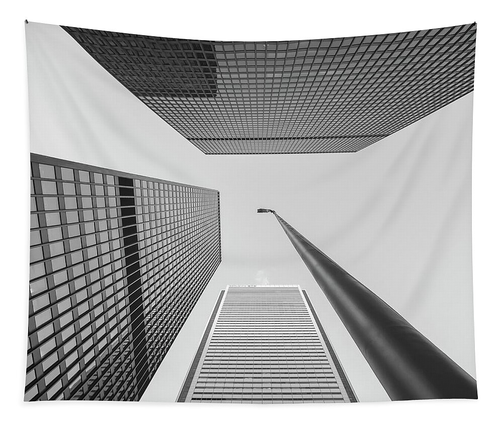 Abstract Tapestry featuring the photograph Toronto - Dominion Centre Flagpole by Rick Shea