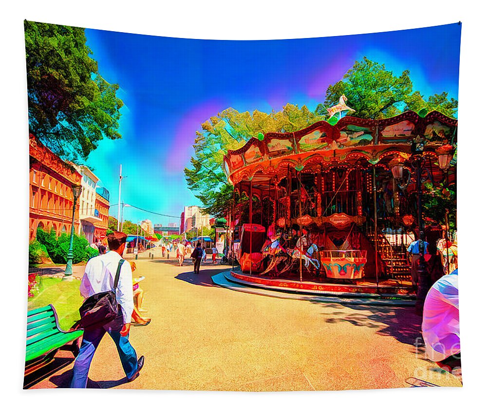  Tapestry featuring the photograph Toulouse Carnevale by Jack Torcello