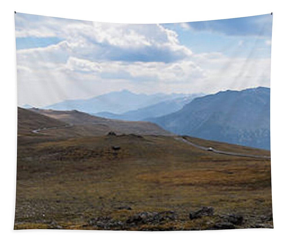 Mountain Tapestry featuring the photograph Trail Ridge Road Arctic Panorama by Nicole Lloyd