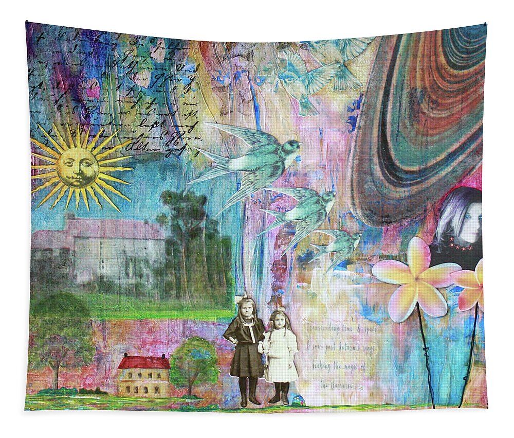 Abstract Tapestry featuring the painting Transcending Time by Winona's Sunshyne