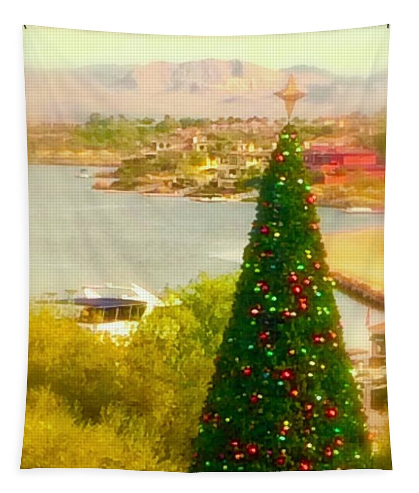 Photo Stream Tapestry featuring the photograph Tree Lights by Debra Grace Addison