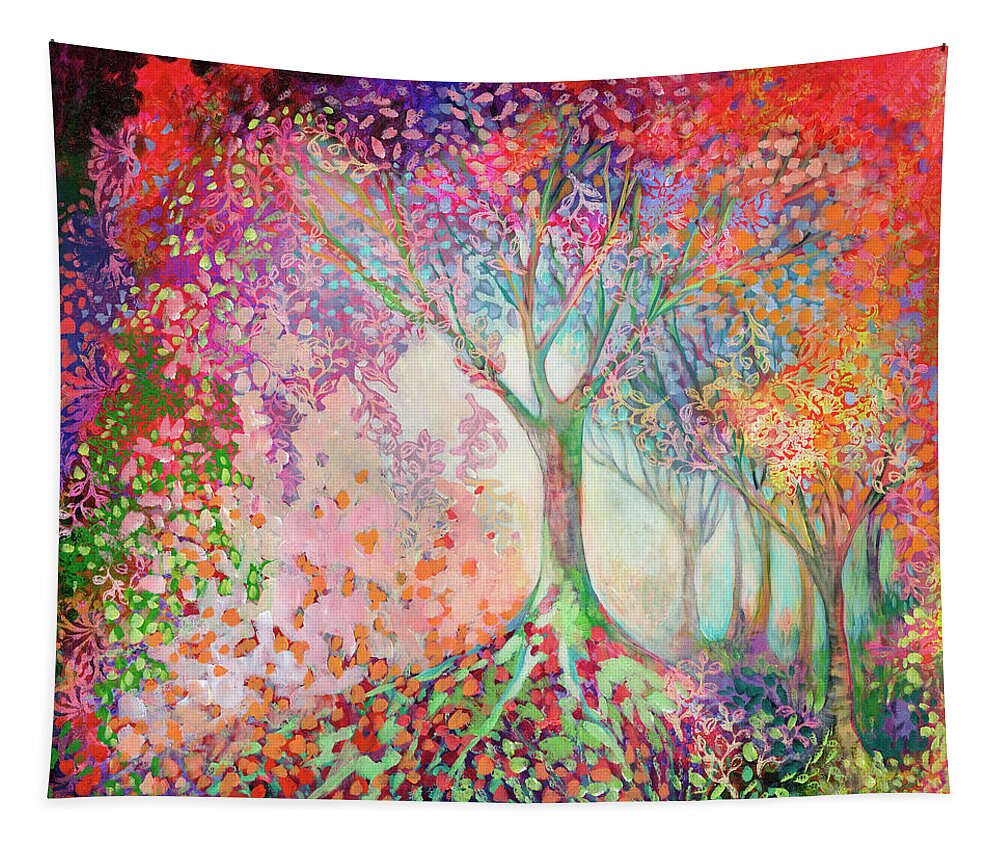 Tree Tapestry featuring the painting Tree of Celebration by Jennifer Lommers