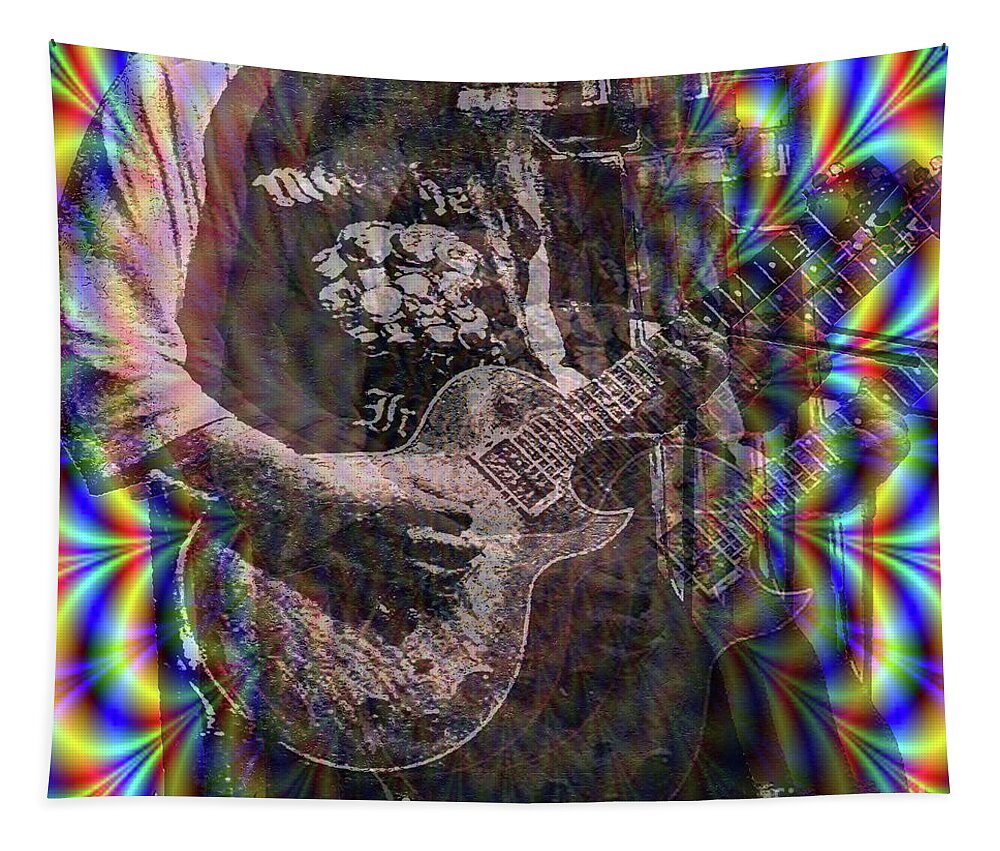 Guitar Tapestry featuring the digital art Space truck'n by SORROW Gallery