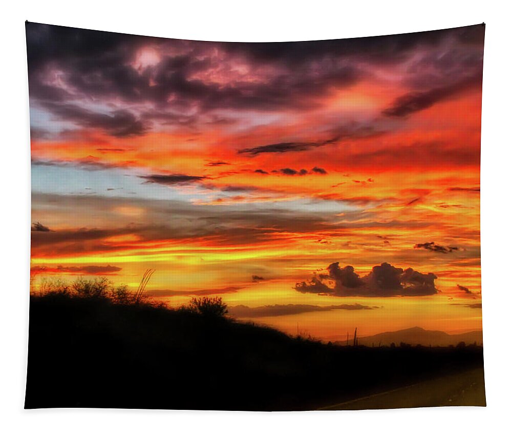 Az80 Tapestry featuring the photograph AZ80 from Tombstone to Tucson by Micah Offman