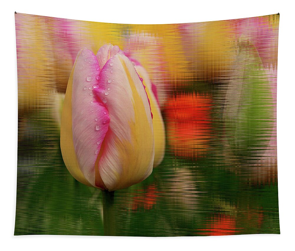 Jean Noren Tapestry featuring the photograph Tulip Distraction by Jean Noren