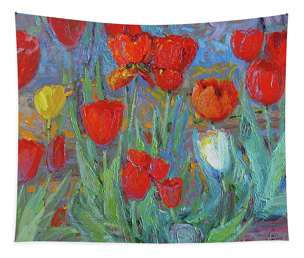 Flowers Tapestry featuring the painting Tulips by John McCormick