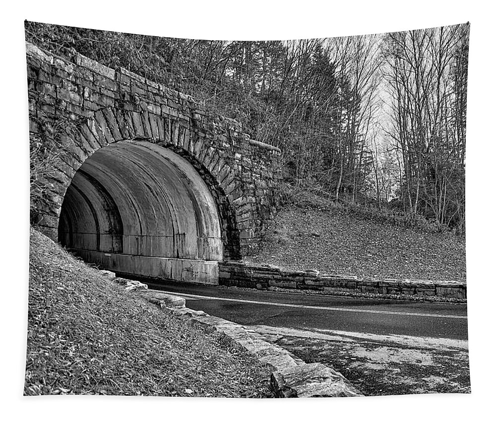 Tunnel Tapestry featuring the photograph Tunnel to Newfound Gap by Nunweiler Photography