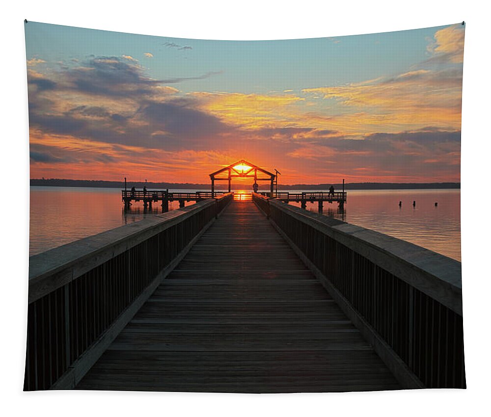Sunrise Tapestry featuring the photograph Turning on the Light by Art Cole