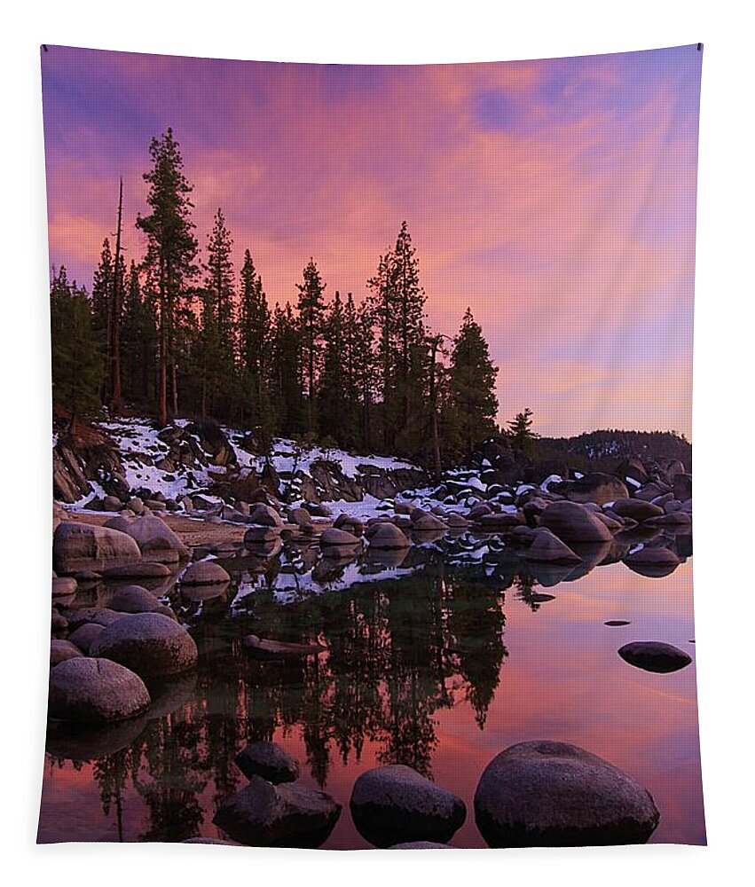 Lake Tahoe Tapestry featuring the photograph Twilight by Sean Sarsfield