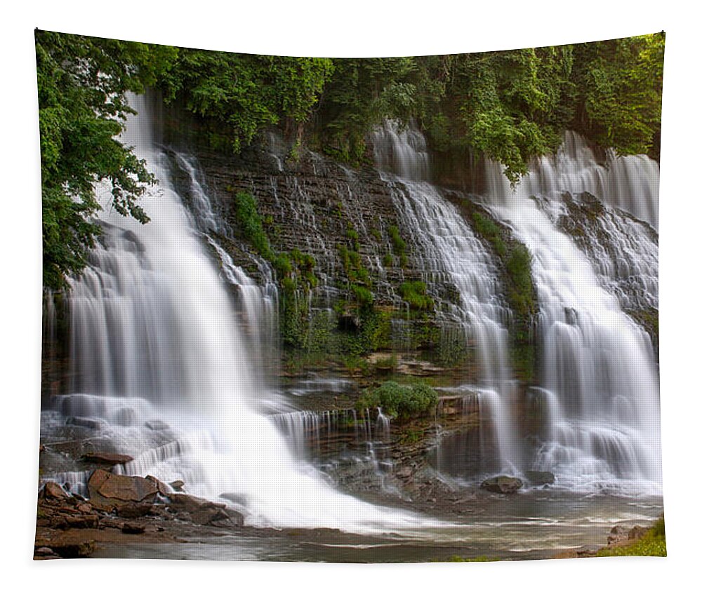 Art Prints Tapestry featuring the photograph Twin Falls at Rock Island by Nunweiler Photography