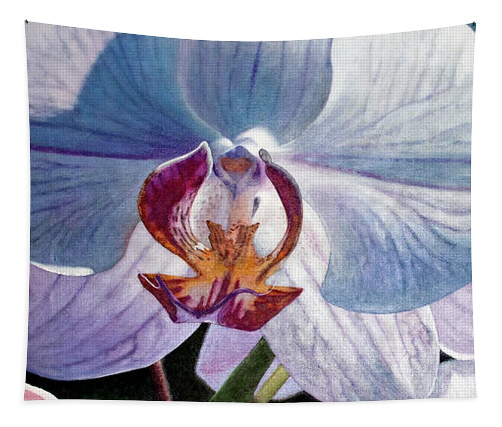 Painting Tapestry featuring the painting Two Orchids by Lisa Tennant