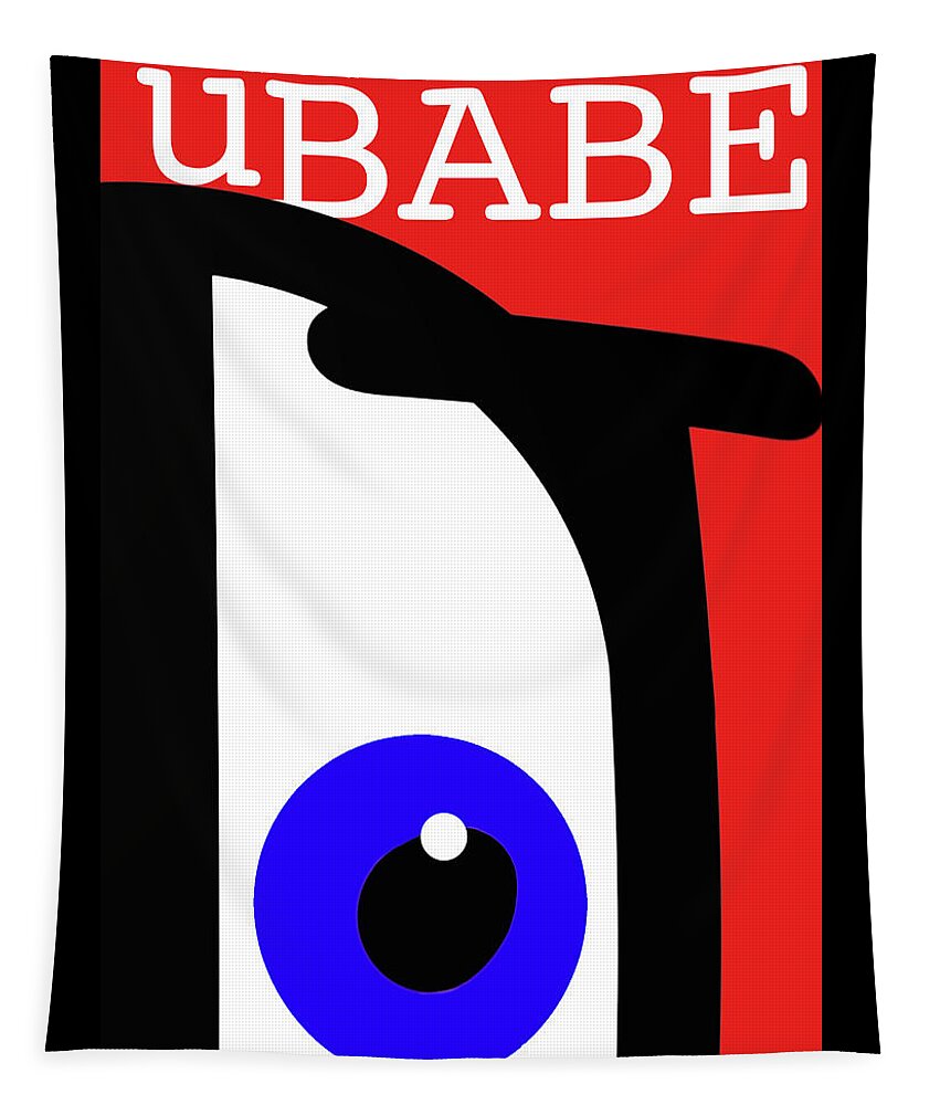 Ubabe Poster Tapestry featuring the digital art Ubabe French by Ubabe Style