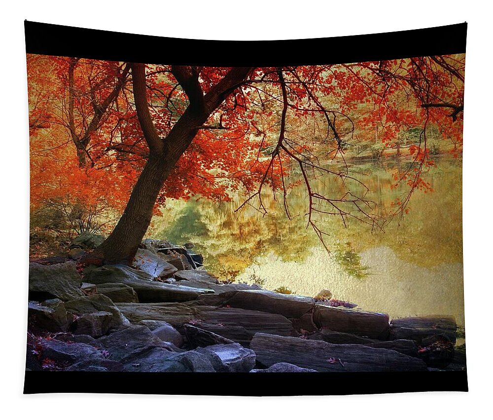 Autumn Tapestry featuring the photograph Under the Maple by Jessica Jenney