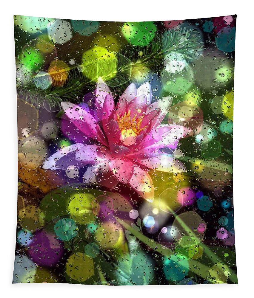 Under Water Lilly Art Tapestry featuring the digital art Under Water Lilly by Don Wright