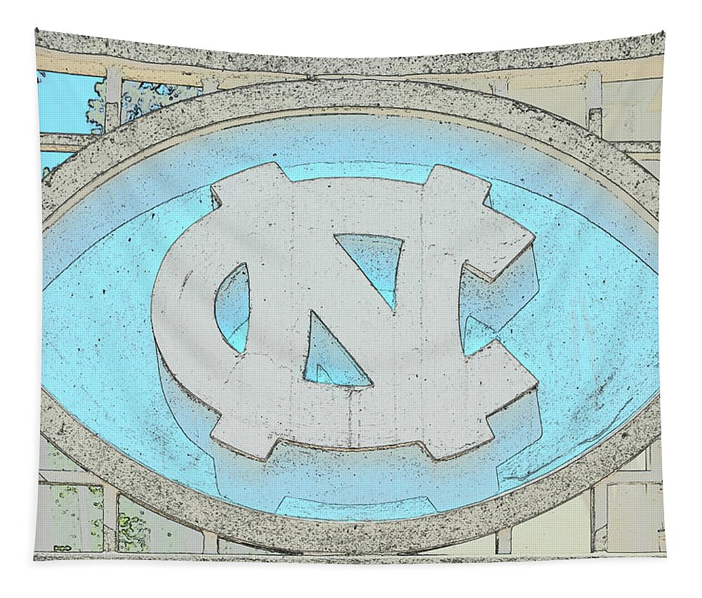 Kenan Memorial Stadium Tapestry featuring the photograph Univeristy of North Carolina by Minnie Gallman