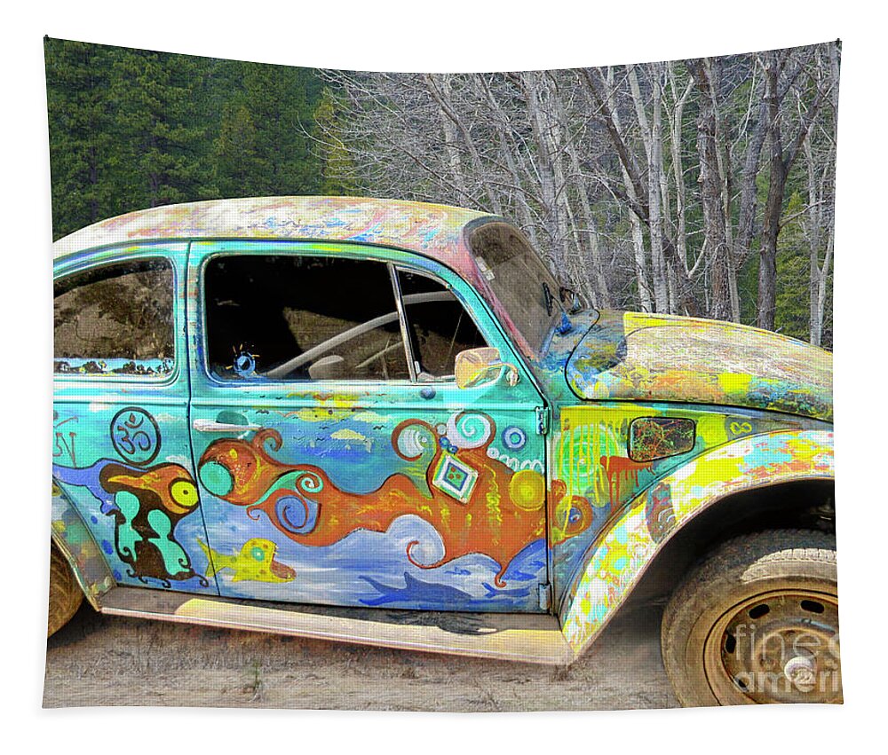 Volkswagen Beetle Tapestry featuring the photograph Unspeakable by Claudia Ellis