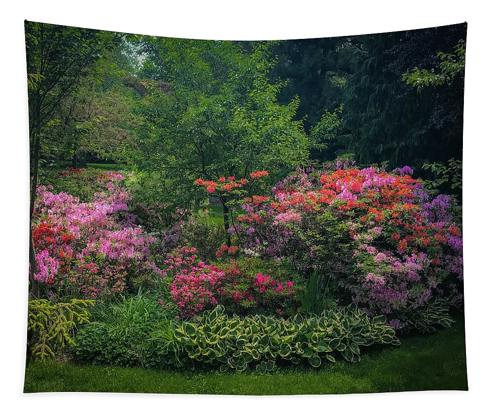 Flowers Tapestry featuring the photograph Urban Flower Garden by Lora J Wilson