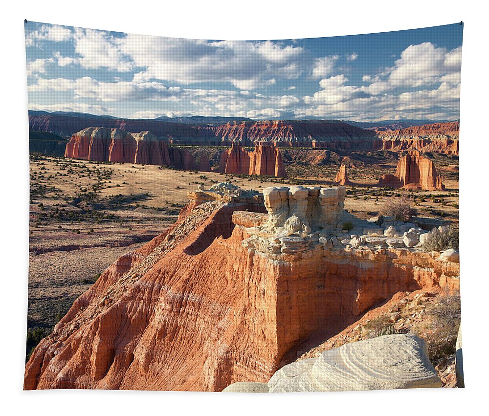 Estock Tapestry featuring the digital art Utah, Capitol Reef National Park, Upper Cathedral Valley by Massimo Ripani