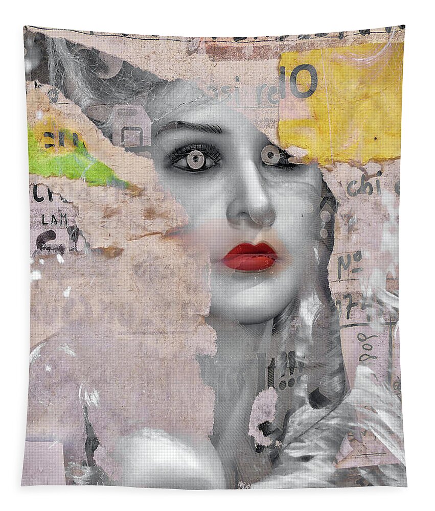Woman Tapestry featuring the digital art Venetian beauty by Gabi Hampe