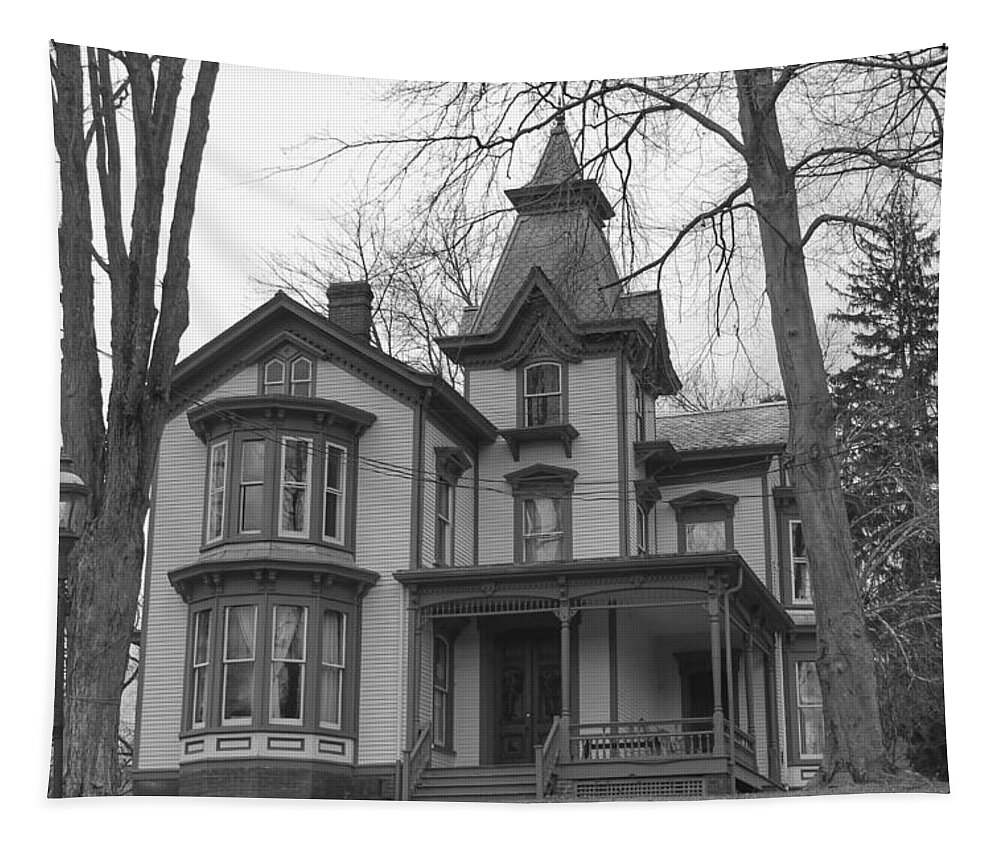 Waterloo Village Tapestry featuring the photograph Victorian Mansion - Waterloo Village by Christopher Lotito