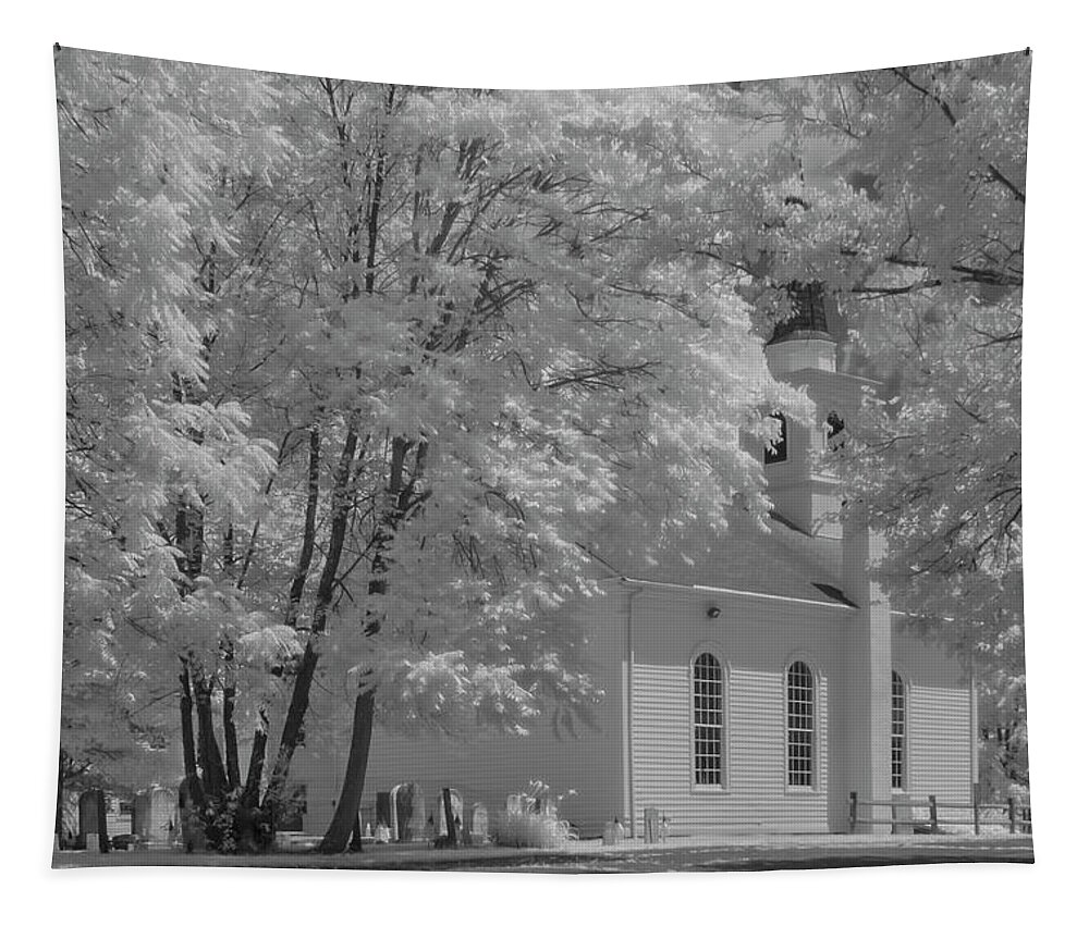 Steeple Tapestry featuring the photograph Village Chapel by Susan Candelario