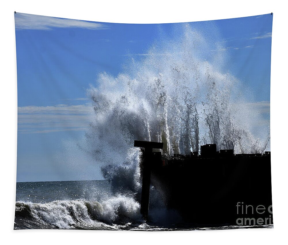 Maritime Tapestry featuring the photograph Violence On A Calm Day by Skip Willits