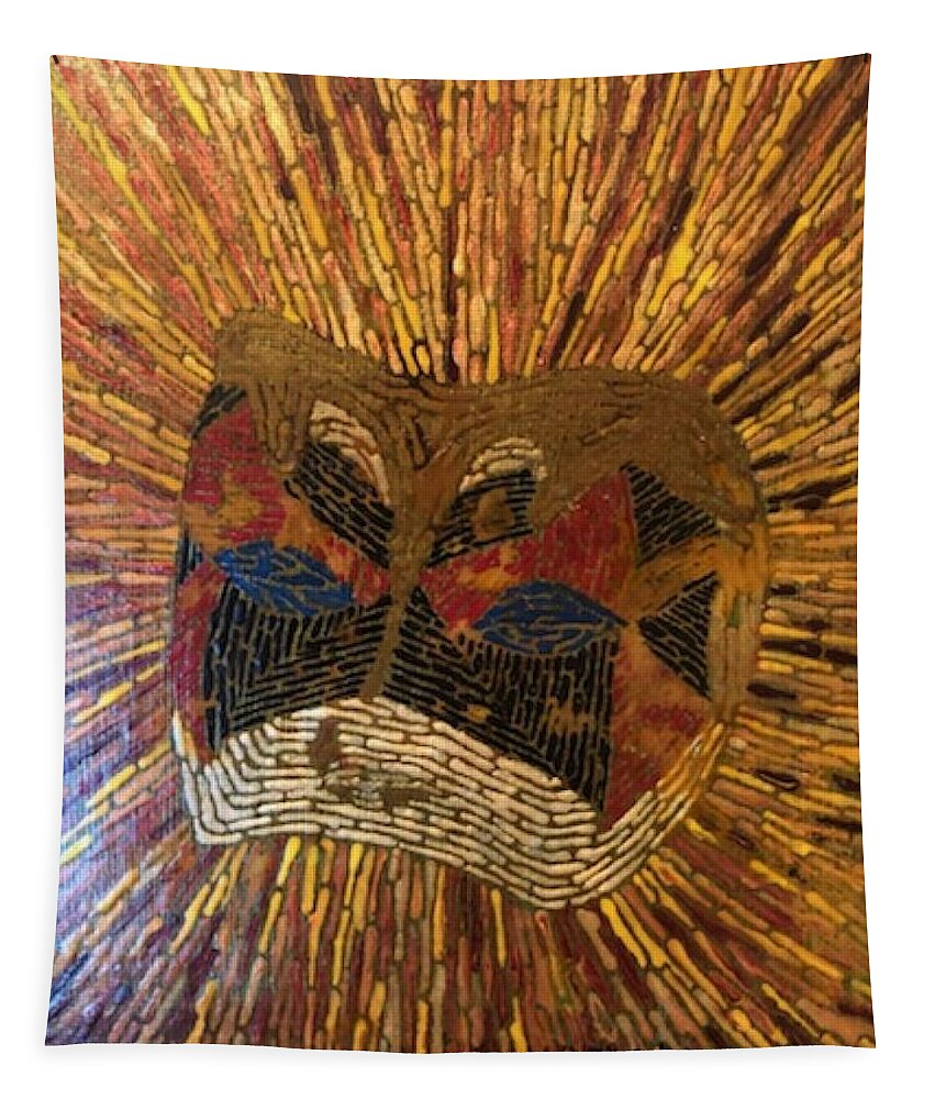 Mask Tapestry featuring the painting Virtue by DLWhitson