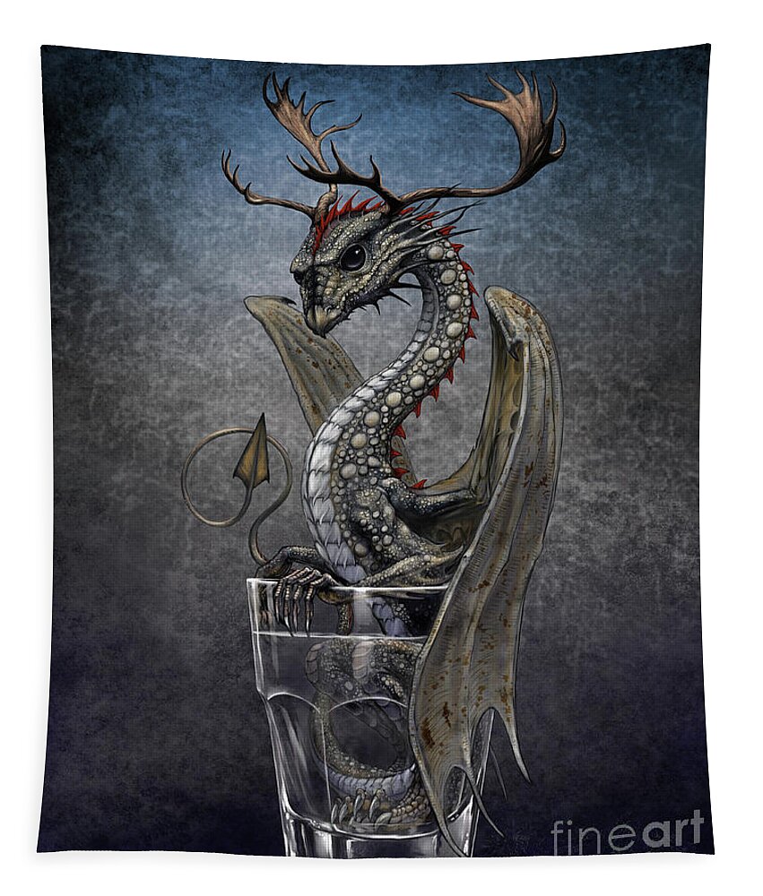 Vodka Tapestry featuring the digital art Vodka Dragon by Stanley Morrison