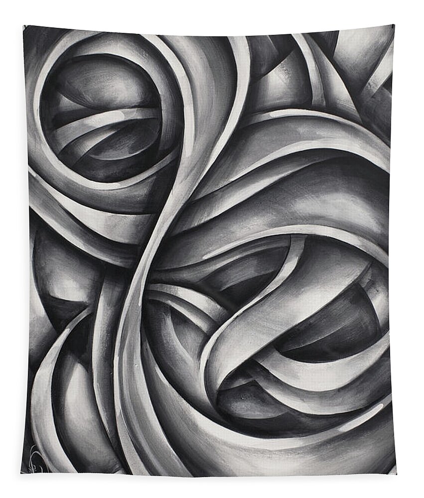 Monotone Tapestry featuring the painting 'void' by Michael Lang