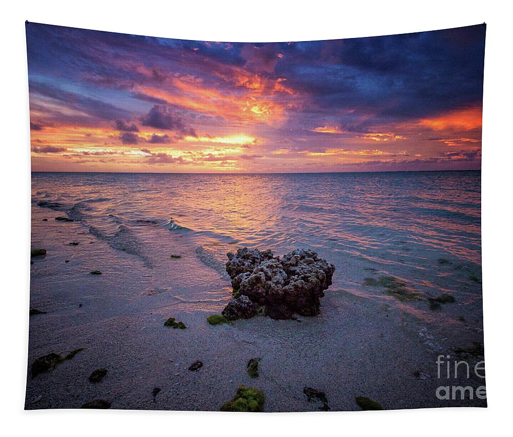 Sunset Tapestry featuring the photograph Volcanic Sunset by Becqi Sherman